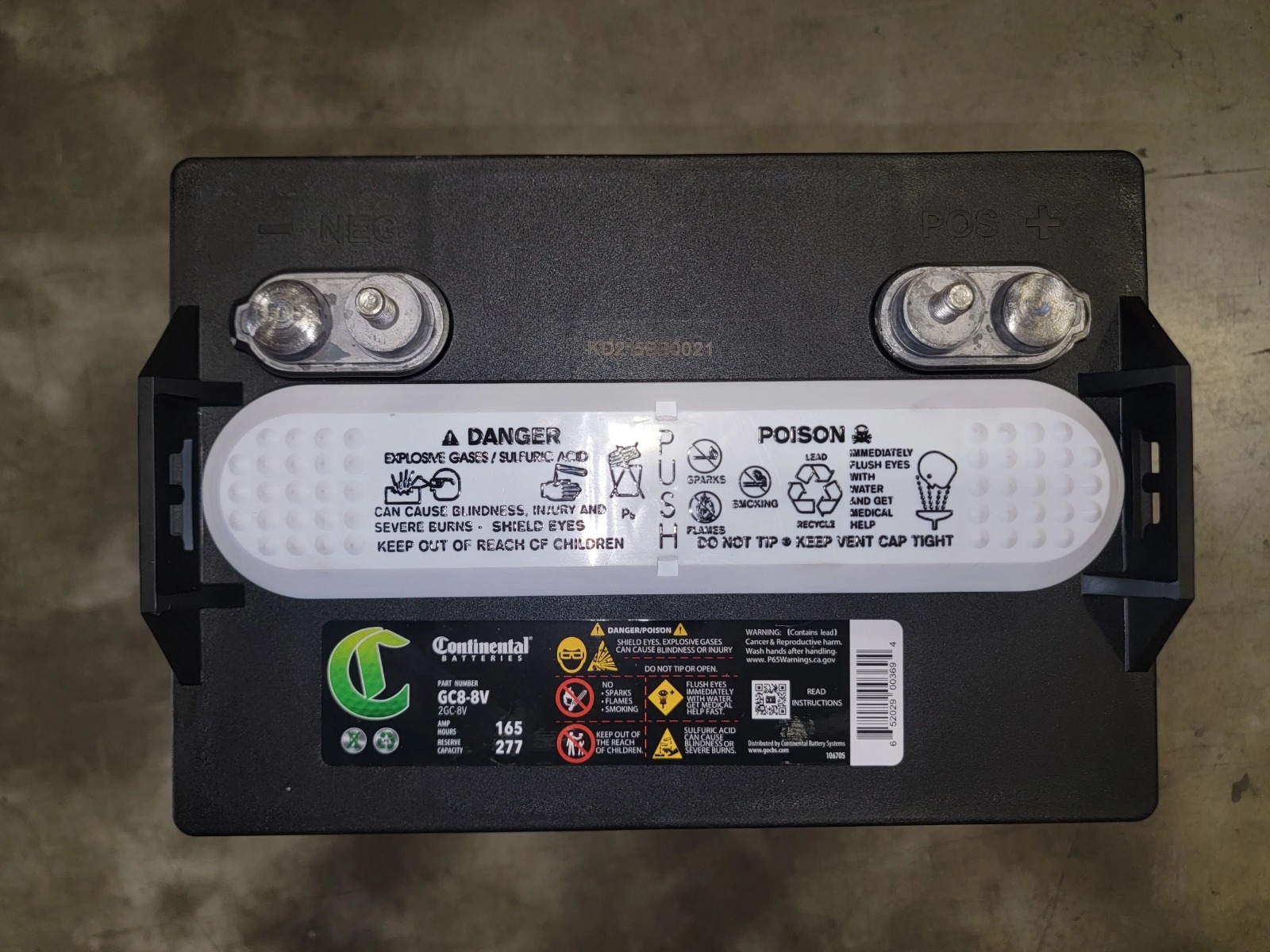Continental battery 8volt
