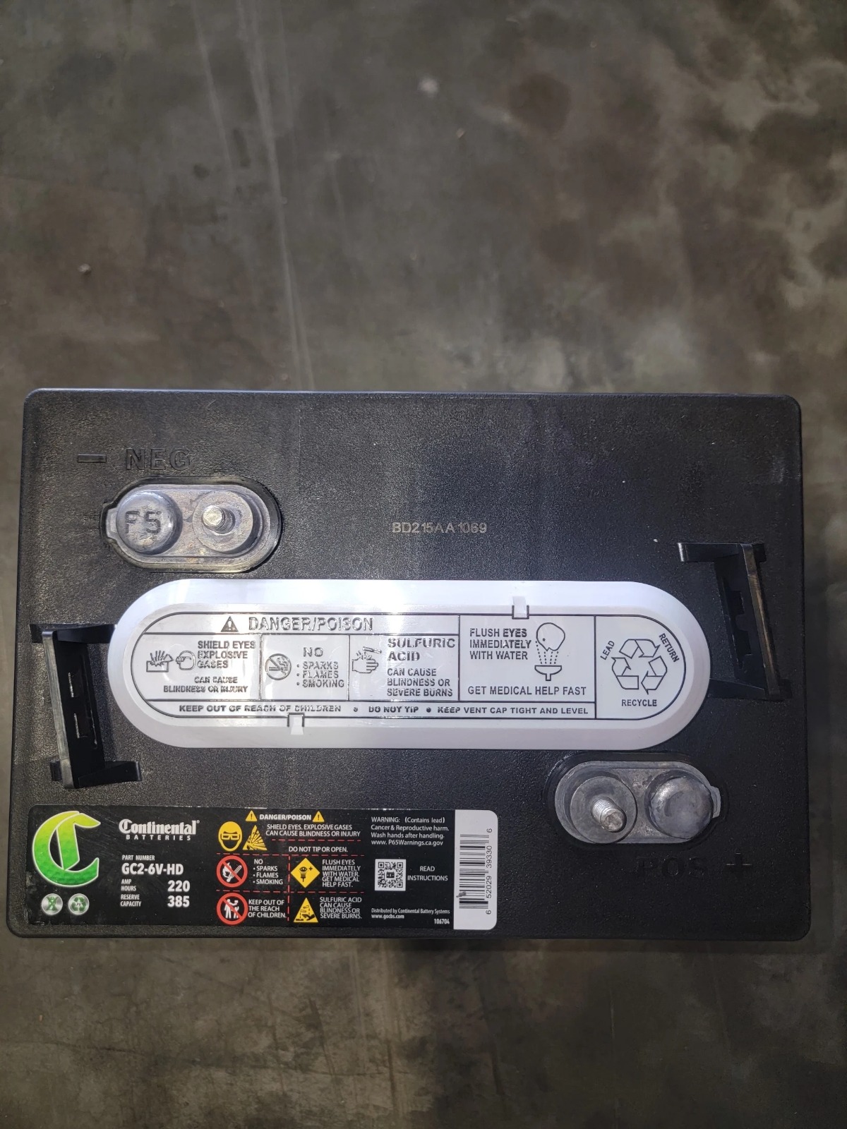 Continental battery 6 volt